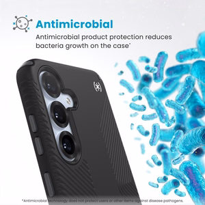 Speck Presidio2 Grip vāciņš ierīcei Samsung Galaxy S25+ / S24+, melns / slānekļa pelēks