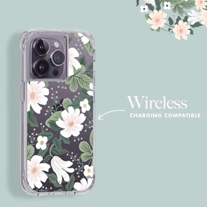 Rifle Paper Clear vāciņš ierīcei iPhone 14 Pro, ar “Willow” rakstu