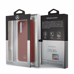 Mercedes Silikona Line apvalks Samsung Galaxy S21 sarkans