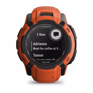 Garmin Instinct 2X Solar 2,79 cm (1,1") MIP, 50 mm, digitāls 176 × 176 pikseļu skārienekrāns, sarkans, GPS (satelīts)