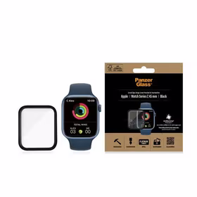 PanzerGlass Izliekts rūdītais stikls Apple Watch 7 45mm - melns
