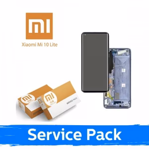 LCD дисплей совместим с Xiaomi Mi 10 Lite 5G с рамкой / Cosmic Gray / (Service Pack)