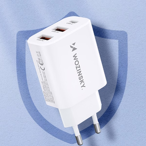 Wozinsky CWCUCW 30W USB-C 2x USB-A сетевое зарядное устройство - белый