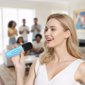 Blavec Портативная Bluetooth-колонка WS-07 Karaoke Party — 5W с 2 микрофонами (WS07-2MBL) синий
