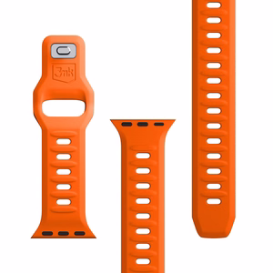 3mk silikona siksniņa Apple Watch, 38/40/41/42 mm, oranžs, mazais izmērs