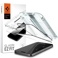 Spigen Glas.tR EZ Fit FC rūdītais stikls iPhone 15 Pro - melns 2 gab.