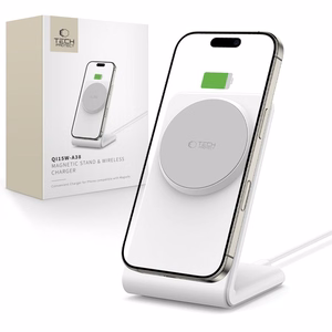 Tech-Protect QI15W-A38 MagSafe bezvadu lādētājs - Balts