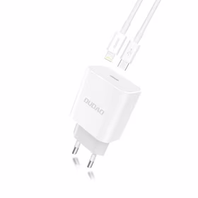 Lādētājs Dudao (A8EU) + "USB-C (Type-C) to Lightning Kabelis" (1xUSB-C 18W) balts