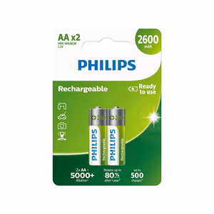 PHILIPS Перезаряжаемый аккумулятор AA NiMH 2600mAh набор 2 шт.
