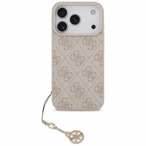 Guess 4G Charms Collection MagSafe Чехол для iPhone 17 Pro - розовый
