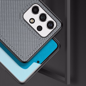 Dux Ducis Fino viedtālruņa apvalks, izgatavots no neilona materiāla, paredzēts Samsung Galaxy A73, zils