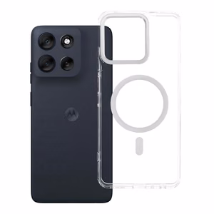 Maciņš Motorola G56 Frame Clear Hybrid Mag Cover saderīgs ar MagSafe caurspīdīgs