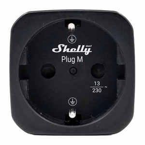 Shelly Plug M Gen3 – Wi-Fi viedā kontaktligzda ar enerģijas mērīšanu, melna (FG3800238073619)