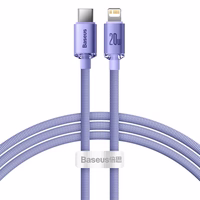 USB kabelis Baseus "CAJY000205" violets "Type-C / Lightning" 200cm (līdz 20W)