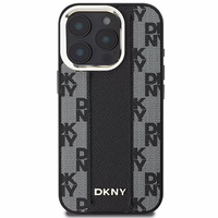 DKNY Rūtainais raksts magnētiskais iPhone 16 Pro viedtālruņa apvalks - melns