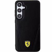 Ferrari Hot Stamp V Lines magnētiskais viedtālruņa apvalks Samsung Galaxy S24+ - melns