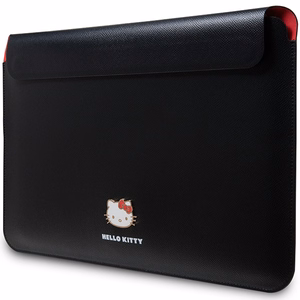 Hello Kitty PU Metal Logo apvalks 14" klēpjdatoram - melns