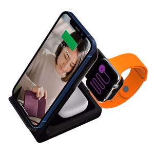STM ChargeTree Swing 3-in-1 uzlādes stacija tālrunim, AirPods un Apple Watch, melna