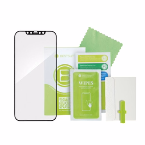 Bestsuit Flex-Buffer Hybrid Glass 5D с антибактериальным покрытием Biomaster для Apple iPhone 12 mini ЧЁРНЫЙ