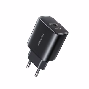 Lādētājs Awei PD85-EU 22.5W USB-A/USB-C melns
