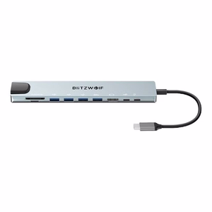 Docking Station Blitzwolf BW-TH5 10in1 USB-C (sudraba)