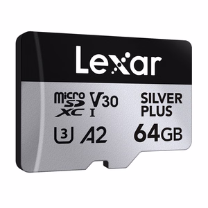 Lexar High-Performance Silver Plus microSDXC 2x64GB atmiņas karšu komplekts + adapteris