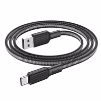 Kabelis USB A uz USB C Hoco 3A 1 m X69 melns balts