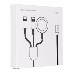 Kabelis (m) 3in1 Type C uz Lightning / 2 x Lightning / Apple Watch 3W 2A C3168 1,2 m - balts