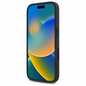 DKNY atkārtota raksta logotipa magnētiskais viedtālruņa apvalks iPhone 16 - melns