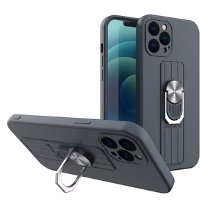 Ring Case silikona viedtālruņa apvalks ar pirksta turētāju un statīvu Samsung Galaxy A32 5G tumši zils
