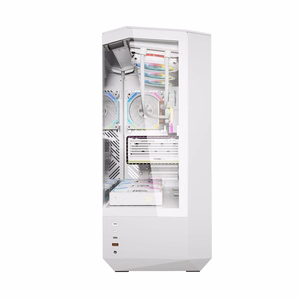 Darkflash DY460 datora korpuss (balts) + 4 ARGB ventilatori