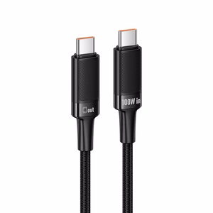 Hoco U153 Extreme USB-C–USB-C kabelis, PD, 5 A, 100 W, 1,2 m – melns