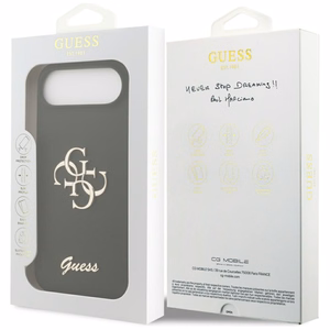Guess silikona Big 4G Script viedtālruņa apvalks iPhone Air melns