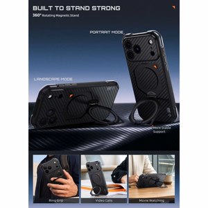 Supcase UB Aero MagSafe Aramid  iPhone 18 Pro Max / 17 Pro Max vāciņš, melns