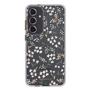 Rifle Paper Co. īpaši plāns pretmikrobu vāciņš ierīcei Samsung Galaxy S24+, ar “Petite Fleurs” rakstu