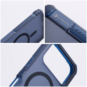 Case for iPhone 17 Pro Max / 18 Pro Max (low camera edge) Forcell F-Protect BumperX Premium compatible with MagSafe navy blue