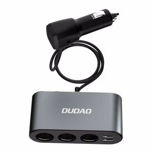 Автомобильное зарядное устройство Dudao (R1Pro) (2xUSB; 3x разветвитель прикуривателя) чёрный