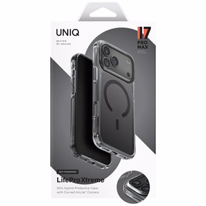 Uniq LifePro Xtreme Magclick viedtālruņa apvalks ar iebūvētu uzlādi iPhone 17 Pro Max - melns