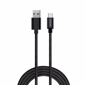 Savio CL-129 USB cable 2 m USB 2.0 USB A USB C melns