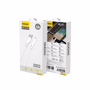 Dudao L2L USB-A / Lightning 3A kabelis 2m - balts