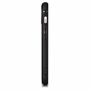 iCarer ādas Oil Wax viedtālruņa apvalks pārklāts ar dabīgu ādu iPhone 14 Plus melna