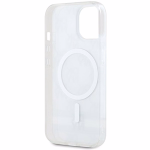 DKNY IML rūtainais mono raksts un drukātās svītras magnētiskais viedtālruņa apvalks iPhone 15 / 14 / 13 - bēšs