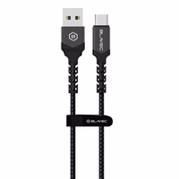 Kabelis Blavec Cable Raptor pīts - USB uz Type-C - PD 66W 6A 2 m Apple CarPlay/Android Auto (CRA-UC6BG20) melns-pelēks