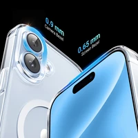Uzaļš Classy Clear Magnetic Maciņš iPhone 16 Plus - Caurspīdīgs