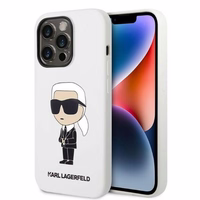 Karl Lagerfeld Silikona Ikoniskais apvalks iPhone 14 Pro Max - balts