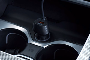 FORCELL F-ENERGY Carbon CC50-1AC automašīnas lādētājs USB A ar kabeli Type C PD QC3.0 3A 38W melns