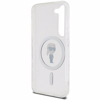 Karl Lagerfeld IML Ikonik magnētiskais viedtālruņa apvalks Samsung Galaxy S23 - caurspīdīgs