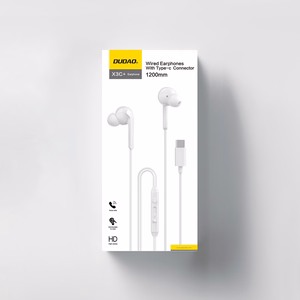 Dudao X3C+ vadu USB-C ieliekamās austiņas 1.2m - baltas