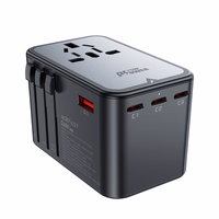 Acefast Z1 GaN 75W PD ceļojumu lādētājs adapteris 3x USB-C 2x USB-A - melns