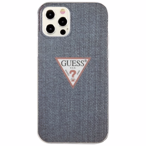 Viedtālruņa apvalks - iPhone 12 Pro Max 6.7" - zilains/zils ciets Džinsų kolekcija